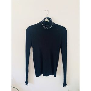 JCrew Turtleneck with White Detail